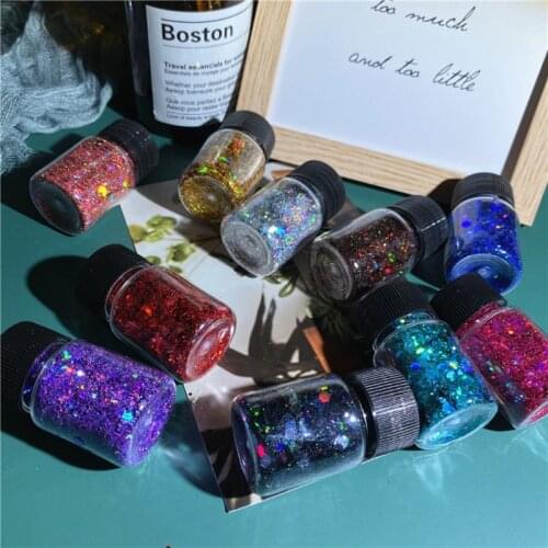 10 Colors Resin Casting Mold Chunky Glitter Epoxy Resin Festival Chunky Hexagons Sequins Pigment 10g Per Jewelry Making
