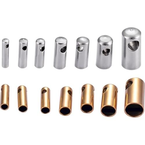 30Pcs Stainless Steel Clasps Hooks Cords End Caps Cord For DIY Jewelry Making Findings And Components Wholesales