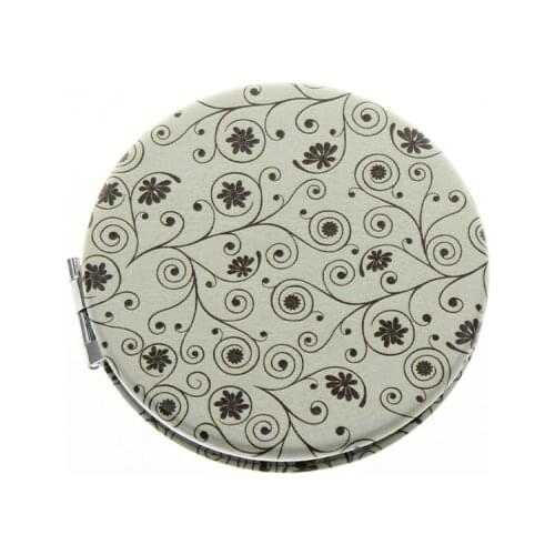 7cm Round Double Sided Stainless Steel Espelho De Mao Espejo De Mano Portable Folding Black Hand Mirror