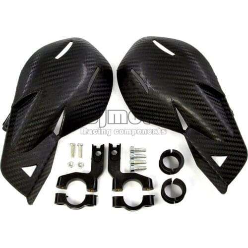 Black Motorcycle Motocross Dirt Bike 7/8" 22mm Handlebar handguards Hand Guards Fit Dirt Pit Bike OffRoad With Carbon fiber ATV