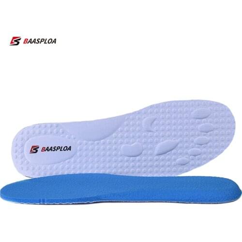 Baasploa Men Women Deodorant Non-slip Insoles Soft Shock Absorption Sport Shoes Pad Breathable Vigorously Cotton Sport Insoles