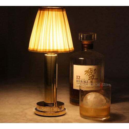 Cordless Table Lamps Bar Restaurant Desk Lamp Chargeable Battery Stand Light Fixtures Bedroom Bedside Night Lights Home Decor