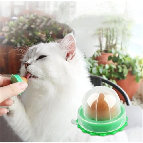 Hot Sale Cat Sugar Ball Cat Snack Candy Licking Solid Nutrition Cat Treat Energy Ball Toy with Natural Catnip and Sucker for Cat