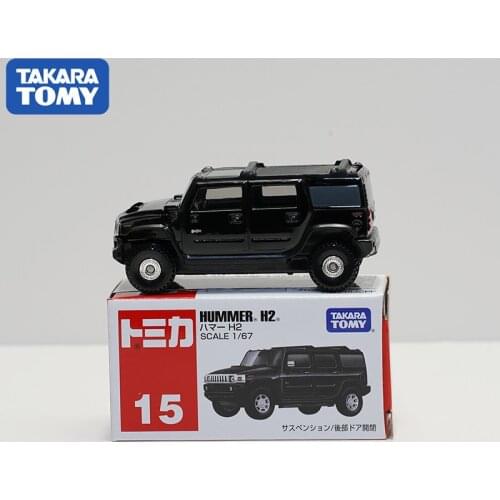 Takara Tomy Tomica 1:67 Hummer H2 Hardline SUV Alloy Diorama Car Model Collection Miniature Trunk Can Be Opened Carros NO15 Toys