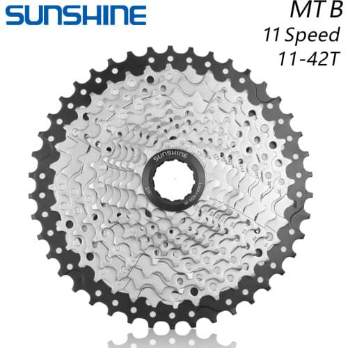 SUNSHINE MTB Mountain Bicycle Freewheel 11 Speed Cassette Flywheel 11-40T 11-42T Compatible for Parts SHIMANO M9000 M8000 NX GX