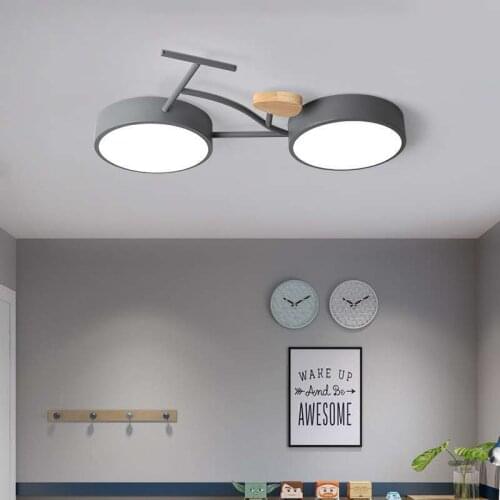 Childrens lamp bedroom lamp eye protection lighting creative kid boy room ceiling lamp led bicycle modeling lamp