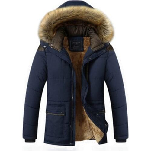 Men Winter New Casual Warm Thick Parkas Men New Luxury Outwear Windproof Waterproof Hooded Parkas Coat Men