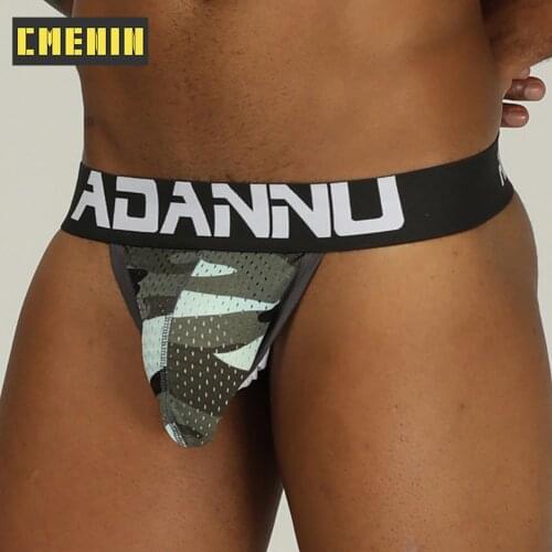 CMENIN Stripe Modal Sexy Men Underwear Thongs Mens Jockstrap New Arrival Thongs and G Strings Tight Sequence Innerwear AD190