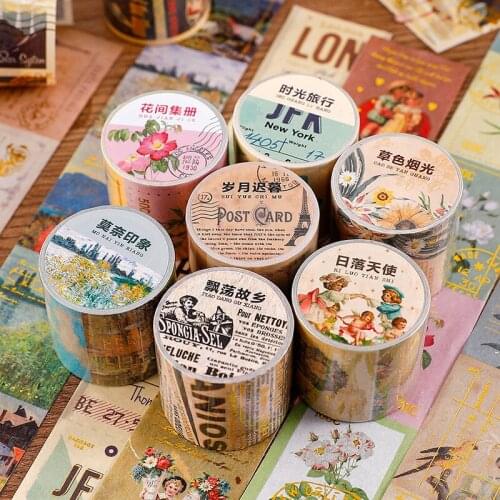 Retro Washi Tape set Vintage Decoration Scrapbooking Masking washitape Decorative wash whasi decorada stickers DIY diary