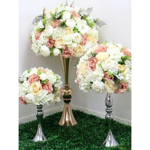 Nuevo 35/45/50CM seda Hortensia de Rosa peonias Bola de flores artificiales ramo boda fiesta fondo de mesa decoracion flor