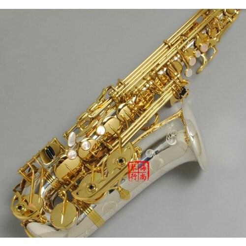 New High-quality Musical Instruments EF Alto saxophone WO37 model Nickel-plated silver Saxophone and case