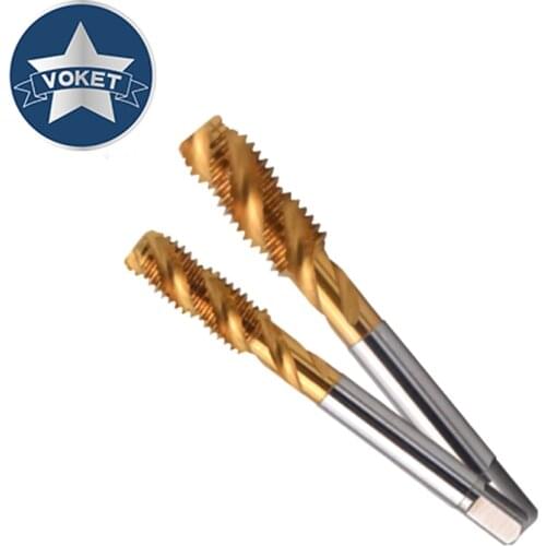 HSSE Right Hand With TIN Sprial Fluted tap M10 M11 M12 M13 M14 M15 M16 M18 M20 M22 M24 X0.5 X1.75X2.5X3 Metric Screw Thread taps