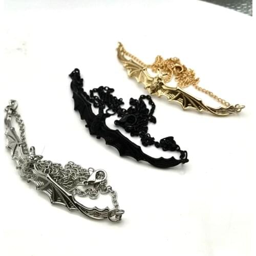 Bat Collar Necklace Vampire Bat Pendant Necklace Dark Style Collar Bat Jewelry Gift Ladies Girl Gothic