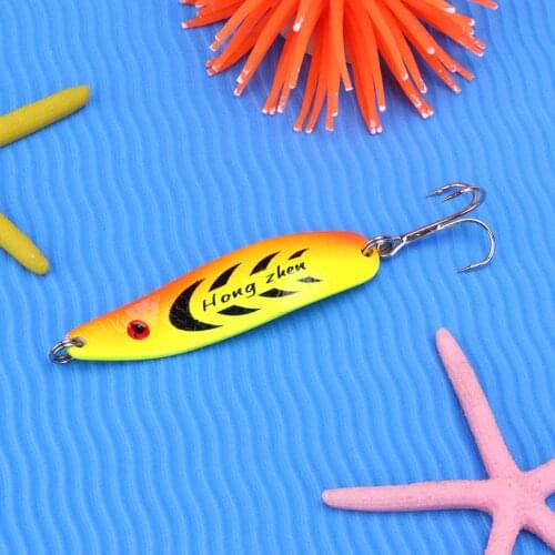 Spinner Bait 1PC 3 Color 6# Fishing Hook 13g Fishing Lure Bass Hard Baits Spoon Lures With Treble Hook Tackle High Quality