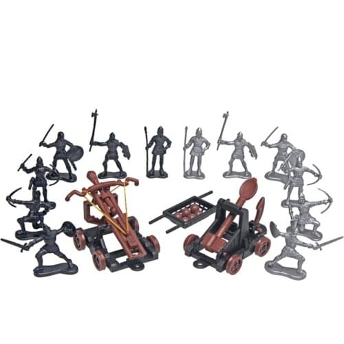 Ancient Siege Car Catapult Crossbow Arrow Chariot Model Toy Boy Siege Equipment Infantry Siege Crossbow Car Set