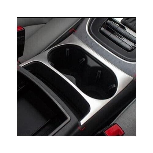 Car Styling Water Cup Holder Cover Trim Armrest Box Decoration Sticker For Audi Q5 2008 2009 2010 2011 2012 2013 2014 2015 1Pc