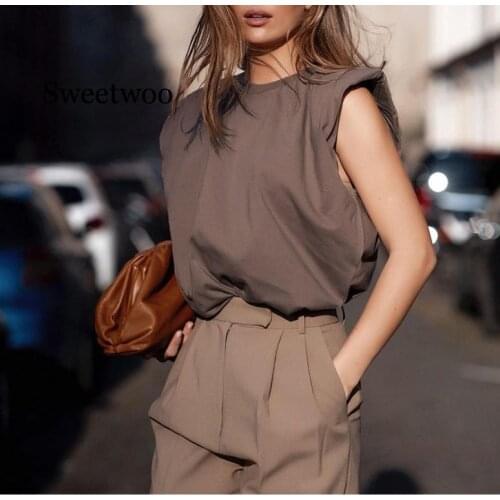 SWEETWOO Black And White Blouses