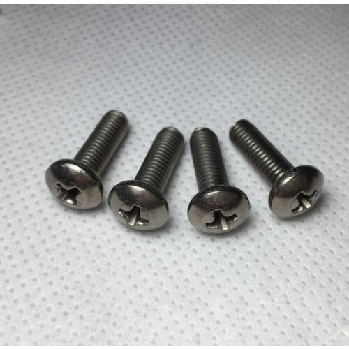 2pcs M1 titanium phillips round head bolts cross pan circle screws TA2 pure Ti machine screw fastener 2mm-3mm length