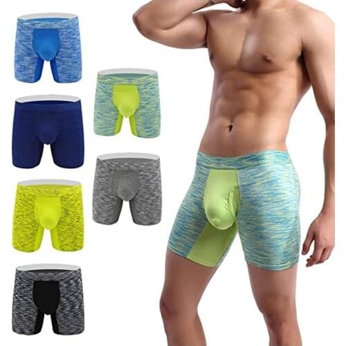 YuKaiChen Mens Polyester Pouch Underwear Performance No Ride Up Boxer Briefs 4PCS=1SET