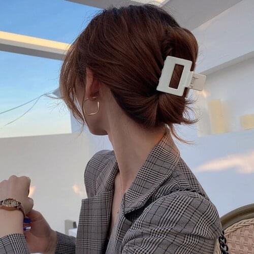 Korean Simple Solid Hair Claw Bath Clip For Women Girls Barrettes Claw Crab Hairpins Hair Clamps Hair Accessories Headwear