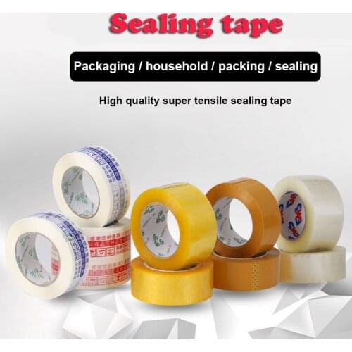 1 Roll Transparent Tape Sealing Tape Packaging Label Transparent Carton Sealing Tape Waterproof Transparent Tape Office Supplies
