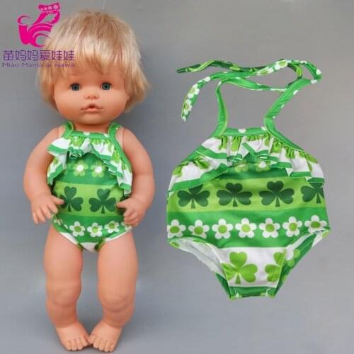 16 inch baby doll summer swimsuit suitable for 40 cm Nenuco doll fashion swimming clothes baby doll birthday gift