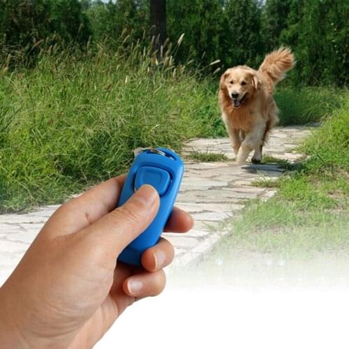 2 In 1 Pet Clicker Dog Training Whistle Answer Card Pet Dog Trainer Assistive Guide With Key Ring Dog Pet Supplies