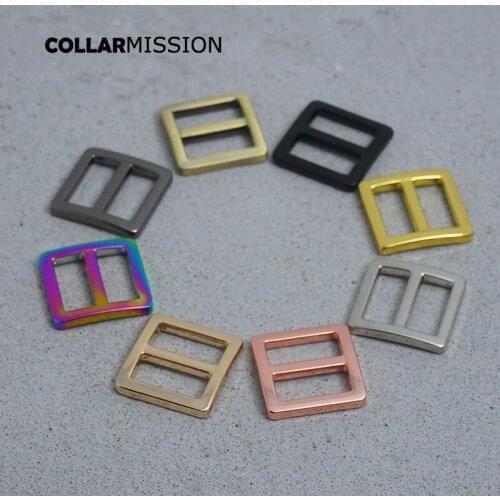 20pcs/lotRetailing Tri-Glid DIY accessory for 15mm sewing bag belt dog cat collar high quality plated metal buckle 8 colours
