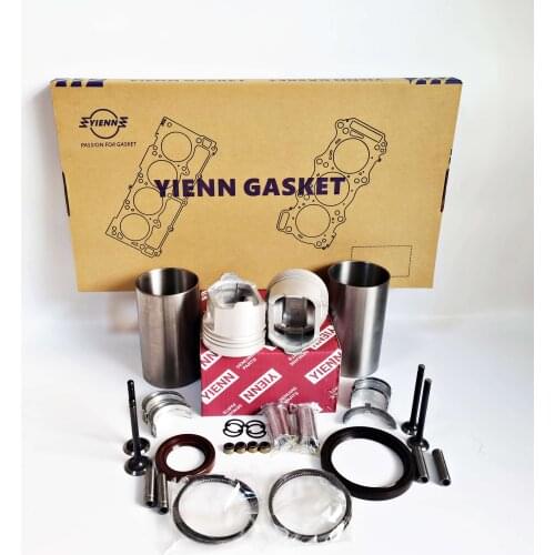 2TNE68 Overhaul Rebuild Kit With Valve ylinder Liner Piston Kit With Ring Bearing Set Full Gasket For Yanmar C DGW200M Engine