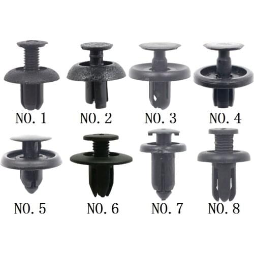 50 Pcs Car Plastic Fender Bumper Door Rivet Setting Panel Fastener Clips 7mm Push Pin Fastener