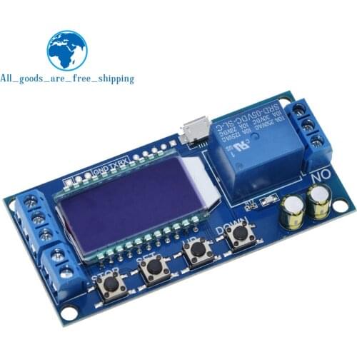 6-30V Micro USB Digital LCD Display Time Delay Relay Module Control Timer Switch Trigger Cycle Module XY-LJ02