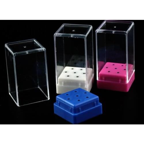 7 Nail Drill Hold Nail Drill Bit Acrylic Exhibitio Holder Plastic Display Stand Empty Container Accessory for Manicure Organizer