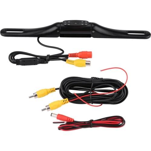 8 IR LED Aluminum Car License Plate Rear View Night Vision Reverse Parking Camera Waterproof