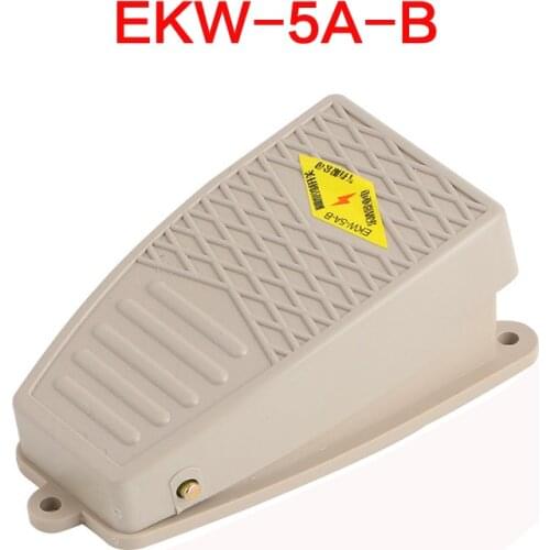 AC380V DC220V Foot Switch Pedal Spdt Control Switch EKW-5A-B For Punch Plastic Shell Waterproof Momentary Switch Self-reset