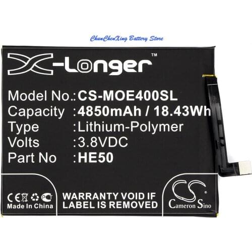 Cameron Sino 4850mAh Battery HE50, SNN5989A for Motorola Moto E4 Plus, XT1770, XT1771, XT1775