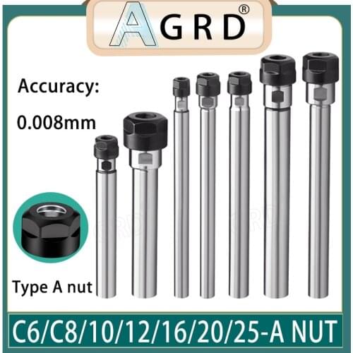 Collet Chuck Holder CNC Milling Lengthen Tool carrier C6 C8 C10 C12 C16 C20 C25 C32 ER8 ER11 ER16 ER20 ER25 ER32 60L 100L 150L