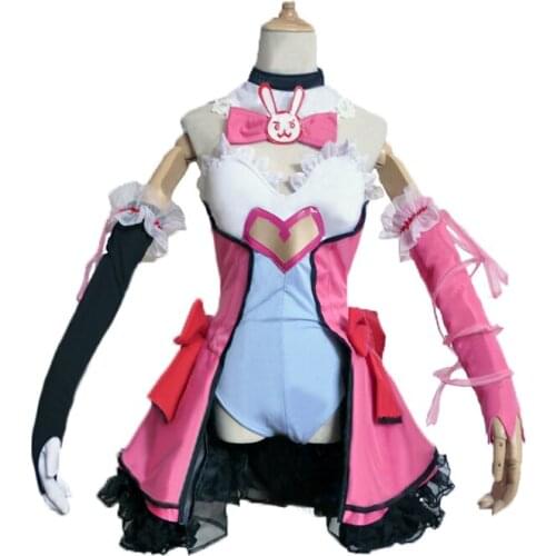 DVA Cosplay D.VA Game OW Kawaii Girl Pink Dress Costume Magic Girl D.va Cosplay Dva Costume Women 11