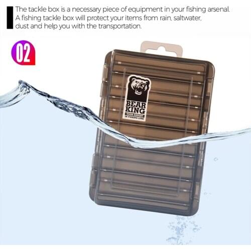 Double-Sided Durable Fishing Lures Fishing Tackle Box Transparent Waterproof Bait Hook Storage Boxes Case Organizer Fishing Box