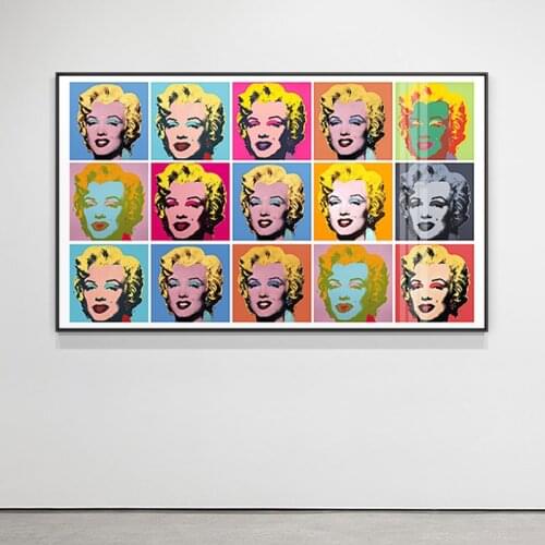 Classic Figure Colorful Canvas Paintings Famous Andy Warhol Posters and Prints Wall Art Picture for Living Room Home Decoration