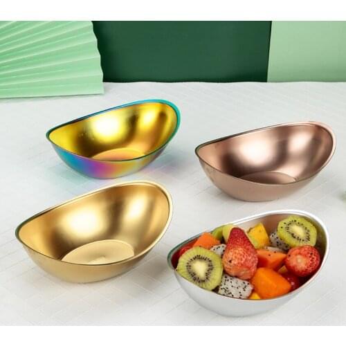 304 stainless steel Korean salad bowl Dessert snack bowl Korean kimchi bowl Creative western fried food bowl