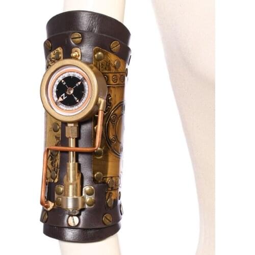 Cosplay Medieval Retro Steampunk Outdoor Party Compass Women Cosplay Arm Sleeve Arm Guard Game Show Arm Ring Props Accessories