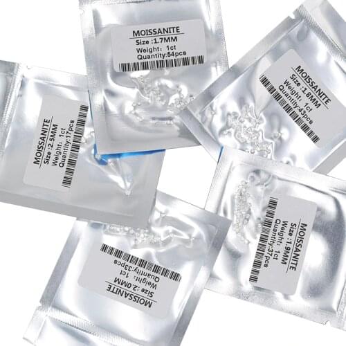 1ctw/Lot Small Size 1mm to 3mm Round Brilliant Moissanite Diamond FG color Loose Bead Jewelry Accessories