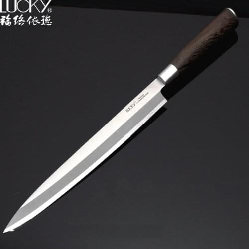 27cm Left Hand Japanese Sushi Knife for Kitchen Germany 1.4116 Steel Sashimi Yanagiba Knife with Gift Box Wenge Handle 11.2GW