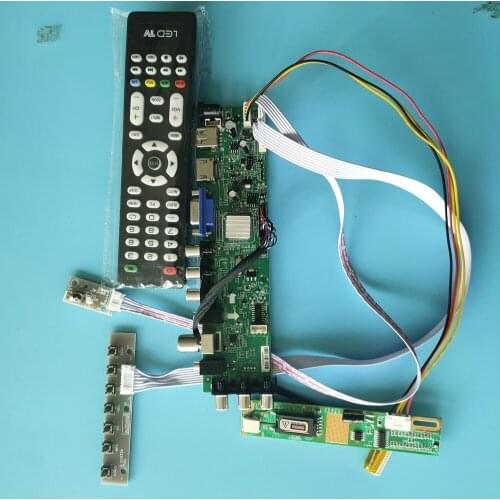 Kit For B154SW01 V1/B154SW01 V2 1680X1050 30pin 1 CCFL LCD Digital HDMI Panel TV VGA USB AV remote DVB-T Controller board 15.4"