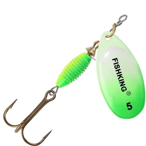 New Metal Fishing Lure 4g 4.8g 7g 10g 14g Spinner Bait High Quality Hard Baits Treble Hook Fishing Tackle For Pike