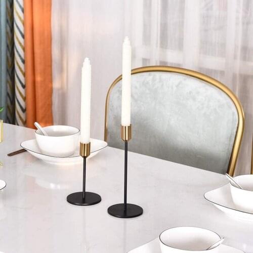 NHBR Candle Holder Candlestick Holders Set of 3 Modern Decor Candle Stands for Taper Candles Fits 3/4 Inch Thick Candles