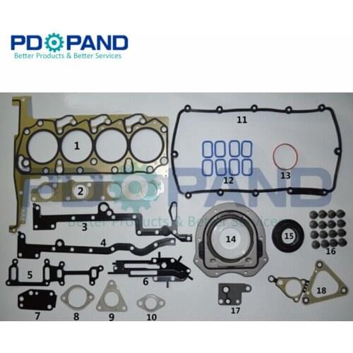 Full Set Overhaul Rebuilding Gasket Kit for Ford TRANSIT V348 2.2T with Oil Seals,Metal Cylinder Head