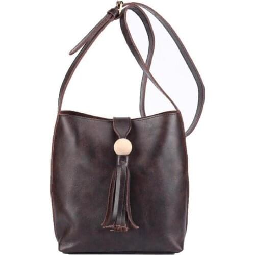 YourSeason Casual 2021 Ladies Cow Leather Tassel Bucket Bag Fashion Women Hasp Shoulder Messenger Mini Bags