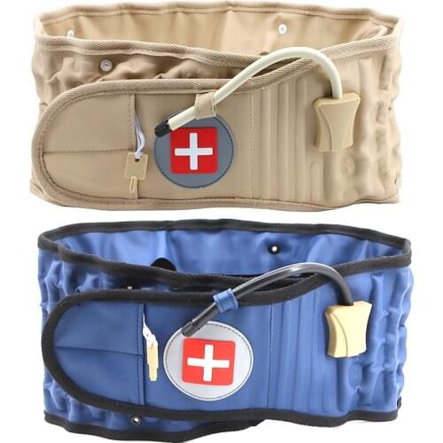 Waist Air Traction Brace Belt Spinal lumbar Support Back Relief Belt Backach Pain Release Massager Unisex Physio Decompression