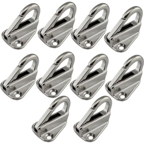 43mm Stainless Steel 316 Spring Fender Hook Snap Attach Rope Boat Sail Tug Ship Marine Hardware Boat accessories 10pcs